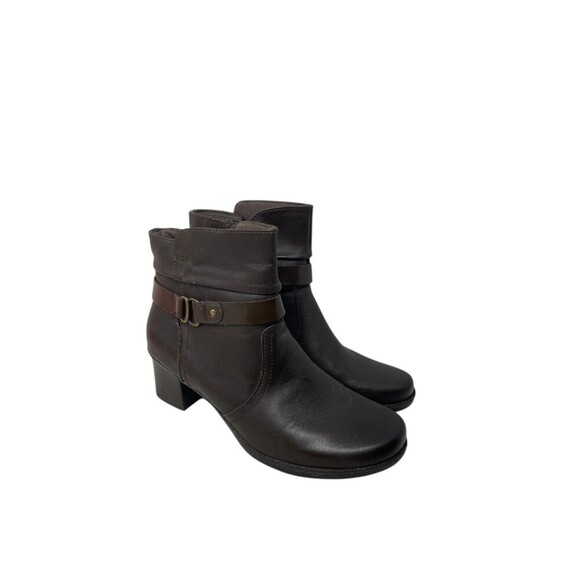 Earth Ankle Boots Women's Size 11 M Brown Leather Block Heel - Picture 6 of 10
